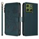 thumbnail image 2 of Funda Cartera Mariposa para [Motorola Edge 70 5G] con Soporte y Cremallera Verde oscuro, 2 of 6