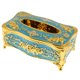 thumbnail image 4 of Caja de pa?uelos de acrílico de estilo europeo, cubierta de lujosa servilleta de rosa, azul dorado, 4 of 5