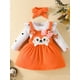 thumbnail image 4 of New Baby Girl Fox Pattern Long-sleeved Suspender Skirt Outfit, 4 of 5