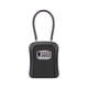 thumbnail image 4 of Caja de seguridad para llaves con combinación de 4 dígitos, grillete de cable de acero, resistente a la intemperie, portátil para perilla de puerta o , negro, 4 of 5