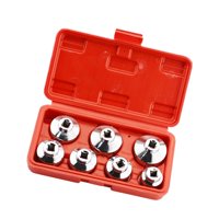 Magideal - Juego De 7 Piezas De Llaves Para Filtro De Aceite, Herramientas Automotrices Universales, Removedor De 24Mm A 38Mm, Accesorio Para Coche Con Unidad De