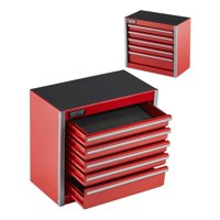 Caja De Herramientas Vevor Metal Portátil De 22 Cm Con 5 Cajones, Color Rojo
