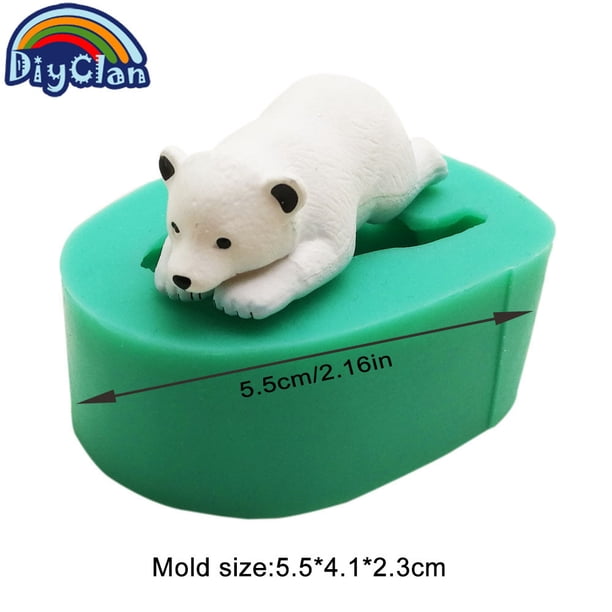 DIY Polar Bear Seal Silicone Mold Animal Fondant Cake Decoration Chocolate Clay Mold Hippo Baking Tool