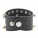 thumbnail image 1 of pulsera de cuero punk esqueleto cráneo aleación pulsera de piel de vaca brazalete negro, 1 of 3