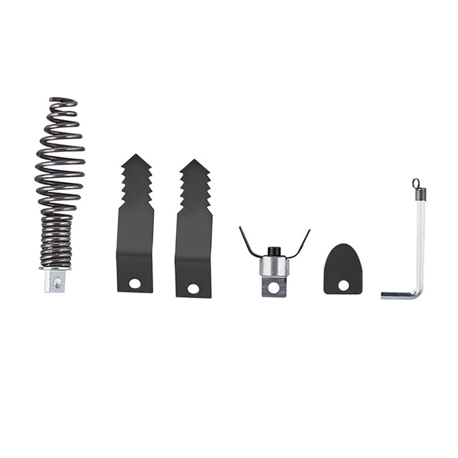 Ioensy - 5 Uds. Limpiador De Drenaje, Cabezales De Corte Combinados, Herramienta De Limpieza De Inodoros De Mantenimiento