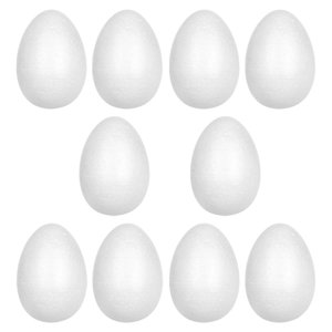 Magideal - Huevos De Pascua, Paquete Artesanal, Juguetes De Pintura, Huevos Blancos En Blanco, Adorno Colgante Para Vacaciones, Pascua, Suministros De Decoración 120 Mm 10 Piezas