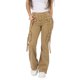 thumbnail image 1 of Jeans Mujer Cargo Flare Tiro Alto Beige 9328, 1 of 6