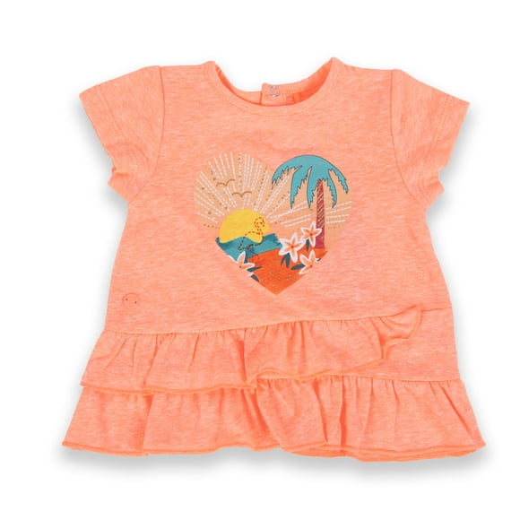 Polera Bebe Niña Naranjo Pillin