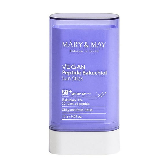 Mary & May - Barra solar vegana con péptidos de bakuchiol FPS 50 (18 g)