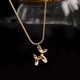 thumbnail image 2 of Collar Perrito De Globo - Acero Inoxidable Bañado En Oro 18k, 2 of 3