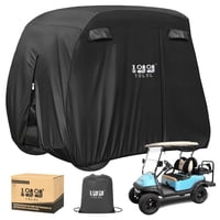 Funda Para Carrito De Golf 10L0L 2/4/4+2 Pasajeros A Prueba De Agua, Color Negro