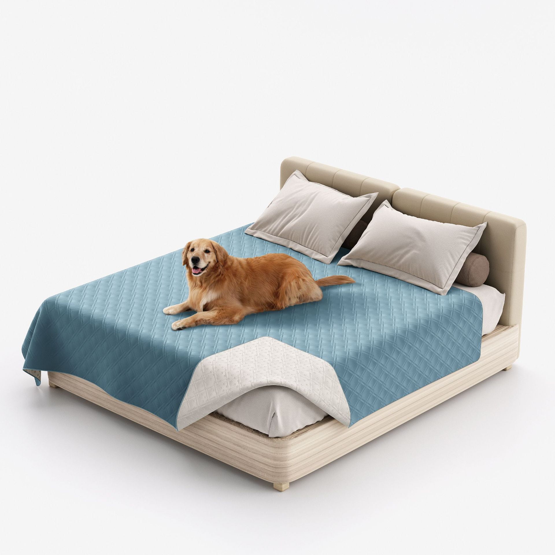 Xusx111 - Cubierta De Cama Impermeable Para Perros Fácil De Ir, Manta Antideslizante Para Muebles, Cubierta De Sofá Lavable, Cubierta De Sofá De Reemplazo (30x70 En, Azul Grisáceo)