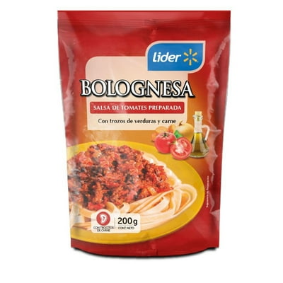 Salsa De Tomate Preparada Bolognesa Doypack 200 G Lider