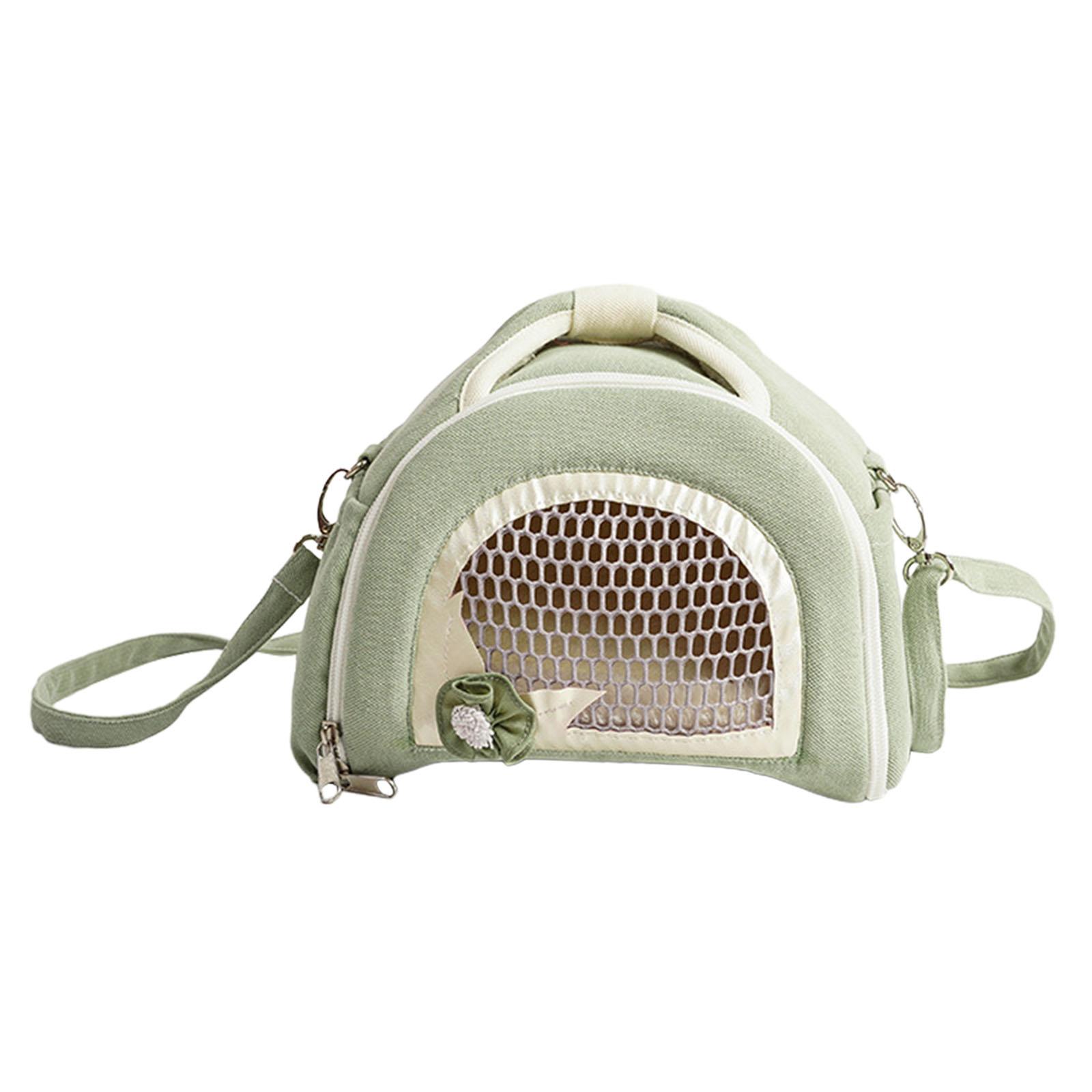 Magideal - Bolsa De Transporte De Viaje Para Hámster, Estuche De Transporte Para Animal Pequeño, Jaula De Transporte Saliente Para Chinchilla, Animal Pequeño Por Verde