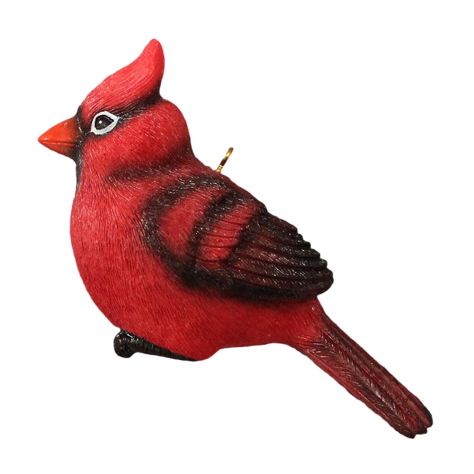 Magideal - Adorno Colgante De Pájaro Rojo, Estatua De Pájaro, Pájaro Colgante De Resina, Decoración Cardenal Para Decoración De Ventana De Jardín, Decoración Del