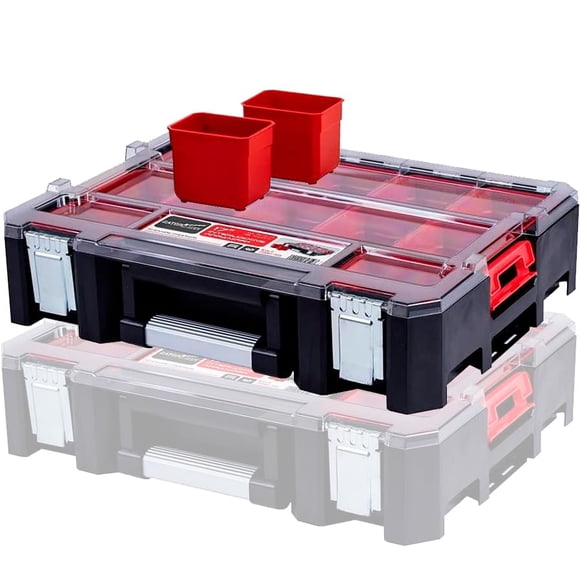 Estuche de almacenamiento de herramientas Gator Clamps Deep Tray, caja organizadora