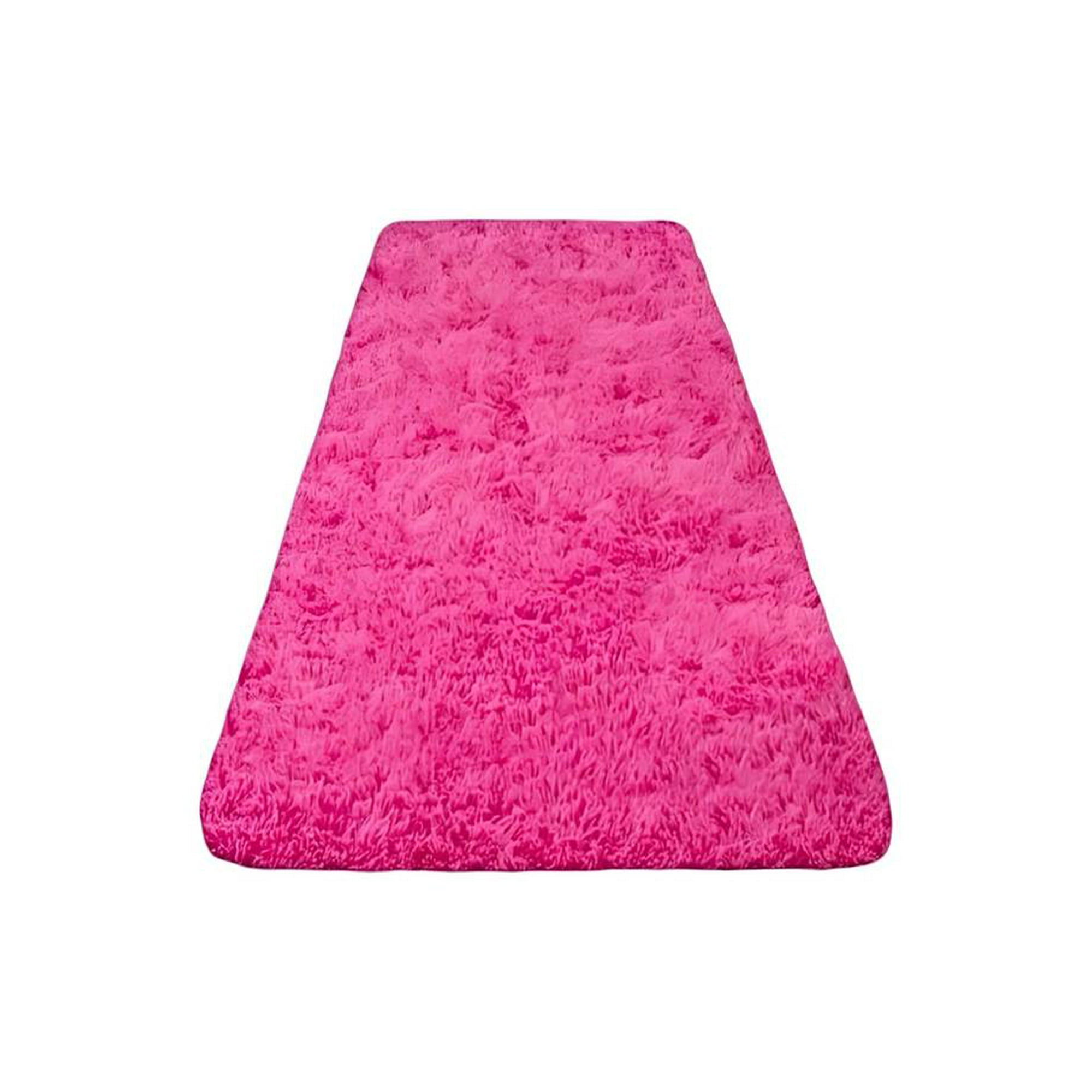 Fei Ya - Juego Por 2 Alfombra Pasillera Peluda Liviana 70x150 Ultra Suave Fucsia