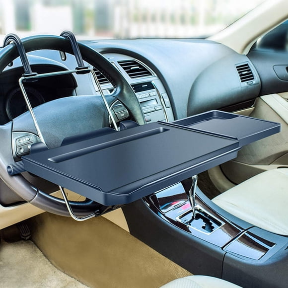 Bandeja de reposacabezas XERGUR 2 en 1 para volante y asiento trasero para escritorio de coche