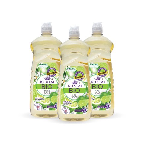 Detergente Para Platos Kuxtal Pack De 3 Botellas De 820 Ml