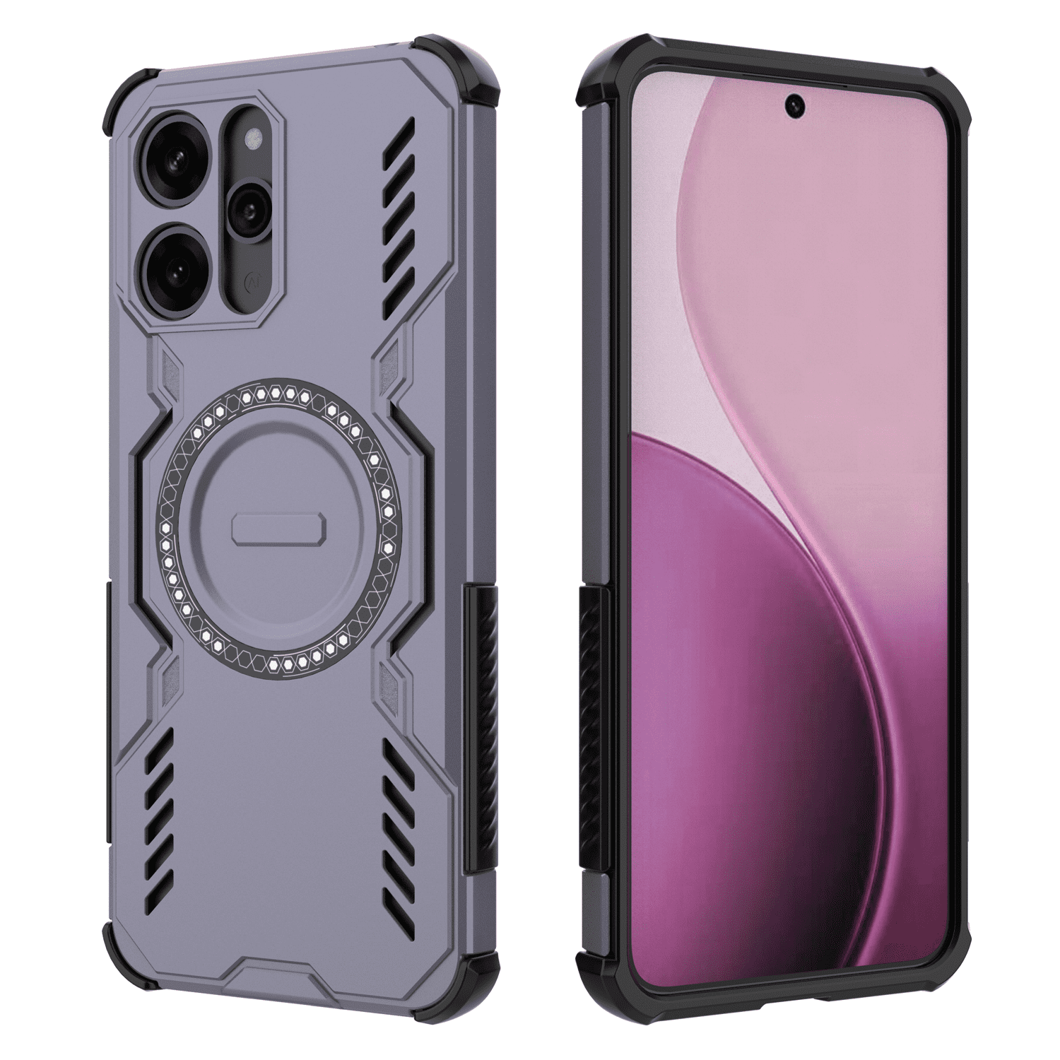 Funda Foxdock Para Xiaomi Redmi 12 4g/5g , Magnética, Resistente A Golpes, Con Soporte, Unisex, Carga Inalámbrica