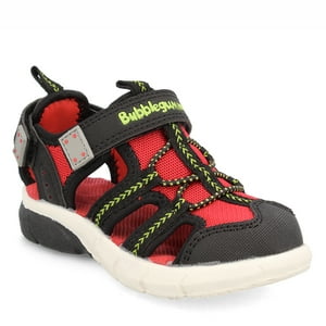 Sandalia Niño Bubblegummers Domenico Negro-Rojo