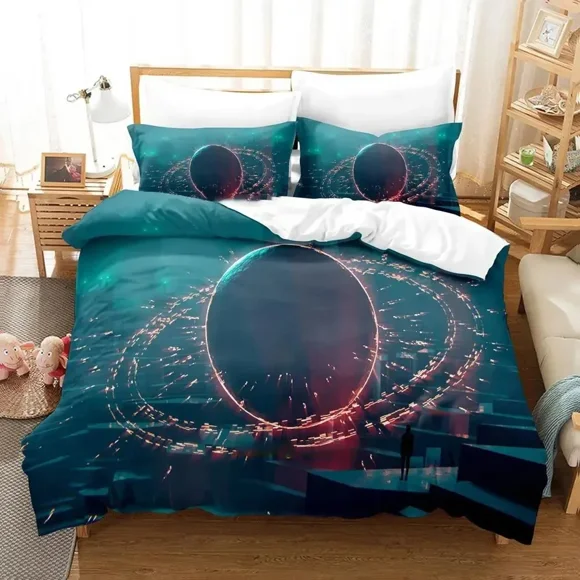 Sci Fi Structure Bedding Set Duvet Cover Bed Set Quilt Cover Pillowcase Comforter Size Boys Adult Bedding Bed Sheets