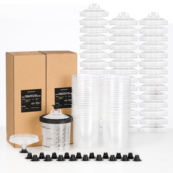 Vaso desechable para pistola de pintura InoKraft, 650 ml, con accesorios