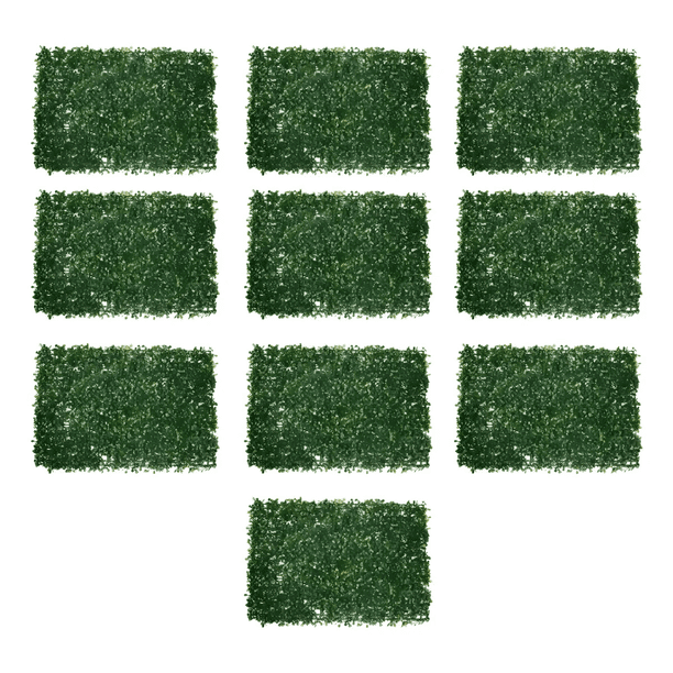PackX10 Pasto Sintético Trébol Palmeta 60x40cm Para Decoración