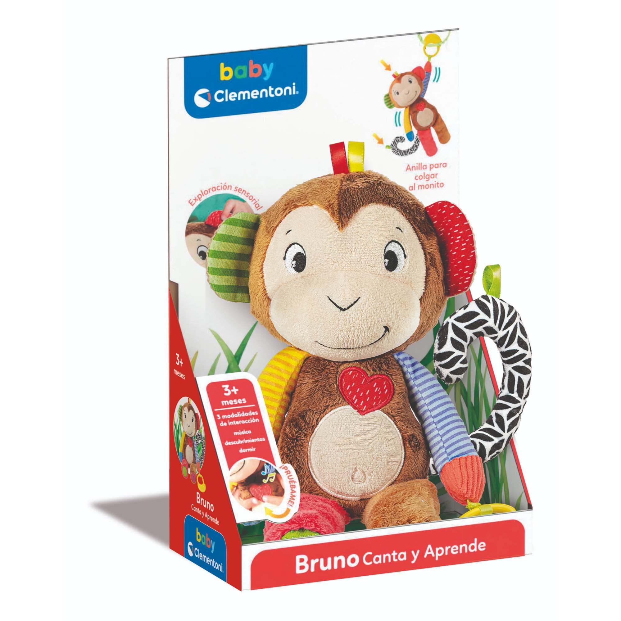 Clementoni - Juguete Bebé Peluche Interactivo Bruno El Mono Que Canta