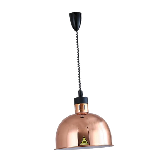 Lámpara de calor retráctil colgante, lámpara de calentamiento de alimentos E27 de 275 W, lámpara de calor de alimentos para comida caliente, pollo fri Oro rosa