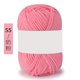 thumbnail image 1 of Xiao Hua 2 rollos de hilo rosa para tejer a crochet, 25 gramos por rollo, hilo suave hecho a mano, ideal para principiantes, suéteres y fundas de almohada decorativas., 1 of 3