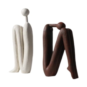 Bothyi - Sujetalibros Decorativos Con Esculturas De Arte Abstracto, Para Estante, Oficina, Decoración Del Hogar, 2 Uds.