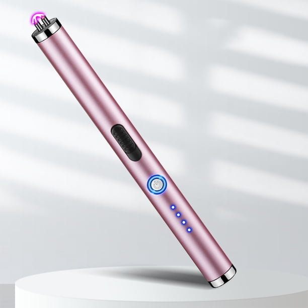 Get Your Hands on the Ultimate Electric Lighter - Windproof, Flameless, and Rechargeable with Power Display and Safety Lock - Perfect for Candle, BBQ, and Camping - 1pc