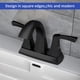 thumbnail image 5 of Grifo De Baño Negro Mate Con 2 Asas Arco Bajo 4 Cm, 5 of 7