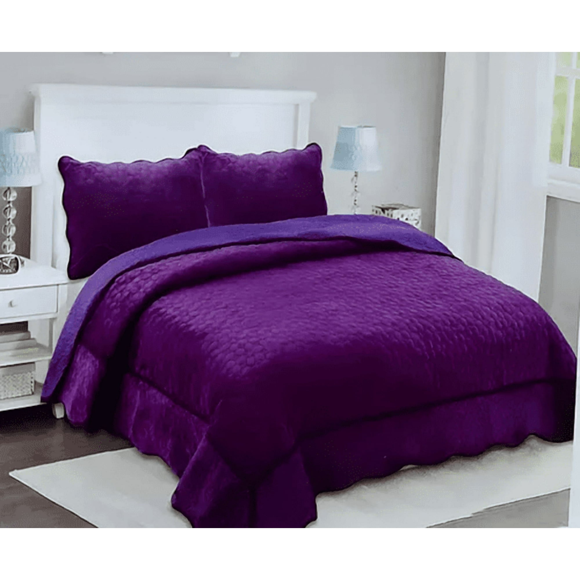 Genérico - Cubre Cama Sherpa Polar Unicolor 2 Plazas