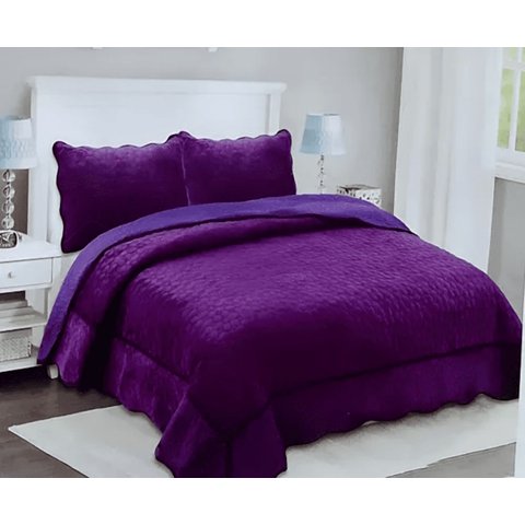 Genérico - Cubre Cama Sherpa Polar Unicolor 2 Plazas