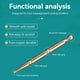 thumbnail image 2 of copper gua sha stick facial beauty foot point ear point probe head massage stainless brass steel metal massage tools, 2 of 3