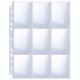 thumbnail image 1 of Fundas para páginas de álbum para cartas coleccionables HERKKA, 9 bolsillos, paquete de 100, 11 perforaciones, 1 of 7