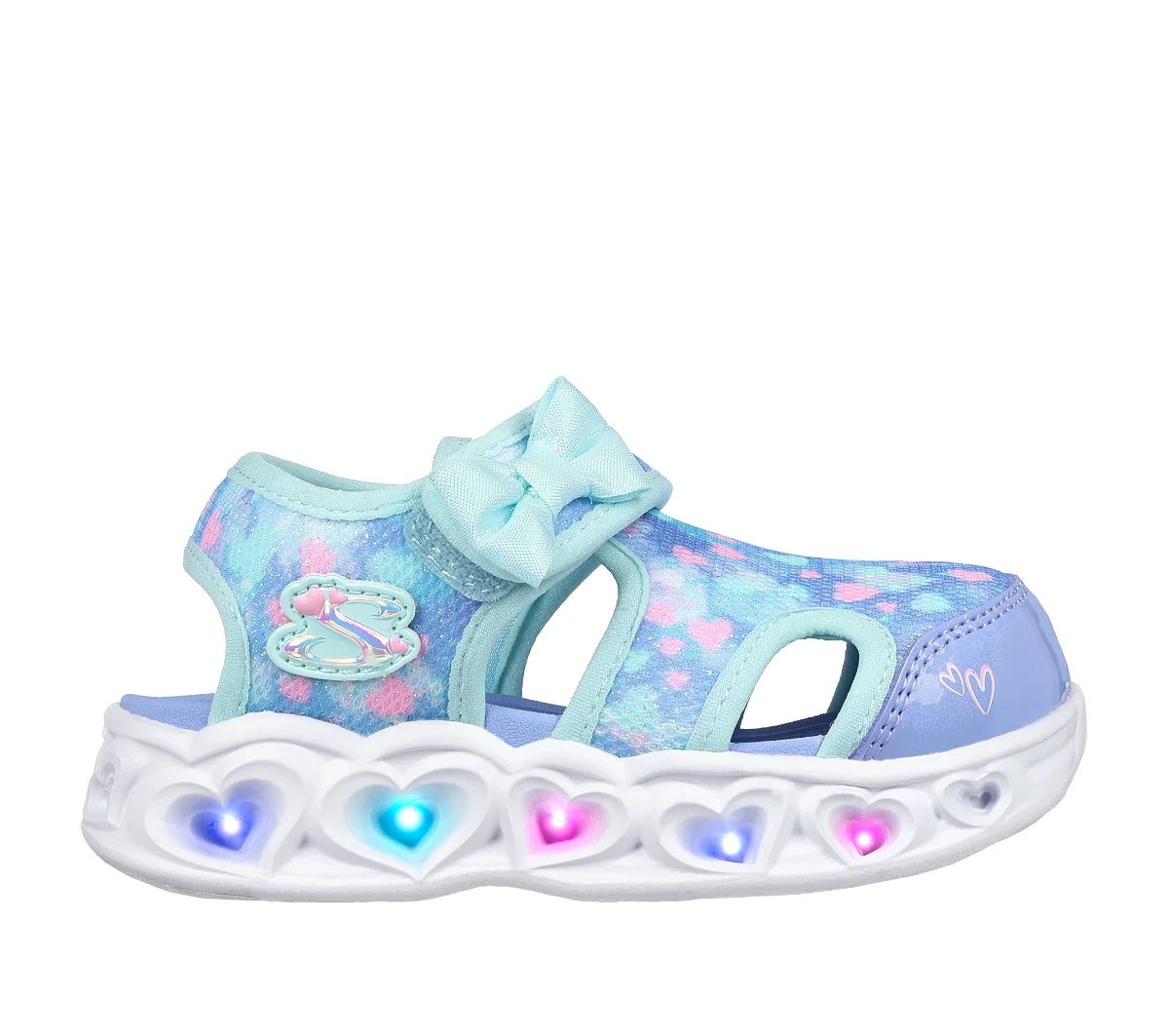 Sandalias Skechers Heart Lights (Luces) Bebes 303250N-Aqmt - Talla 22