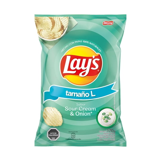 Papas Fritas Tipo Americano Crema Y Cebolla 170 g Lay's