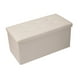 thumbnail image 1 of Baúl otomano plegable de ecocuero crema, 1 of 4