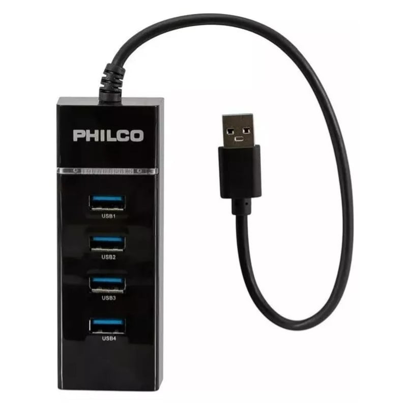 Philco - Hub Usb 3.0 4 Puertos Con Luz
