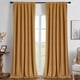 thumbnail image 1 of Cortinas Joydeco de terciopelo amarillo mostaza opacas 132 x 244 cm, 1 of 9