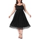 thumbnail image 2 of Agnes Orinda Vestido de Mujer Talla Grande para Escuela, Universidad, Pascua, Boda, Encaje Floral, Tirantes, Cremallera Trasera, Superposición, Swing, Formal, Vestidos de Noche, 3X Negro, 2 of 6