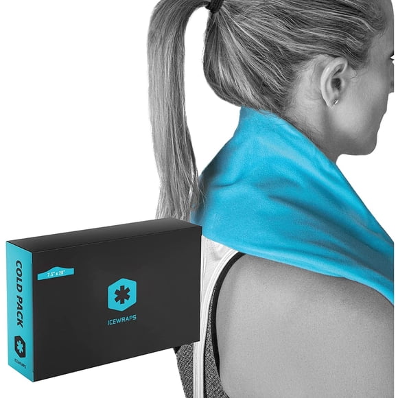 Ice Pack ICEWRAPS, bolsa de hielo para cuello, 7 x 28 cm, con funda de tela