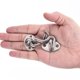 thumbnail image 5 of Uxcell 2 paquetes de 2 pulgadas de gancho y ojo pestillo de puerta de granero de acero inoxidable, plata, 5 of 7