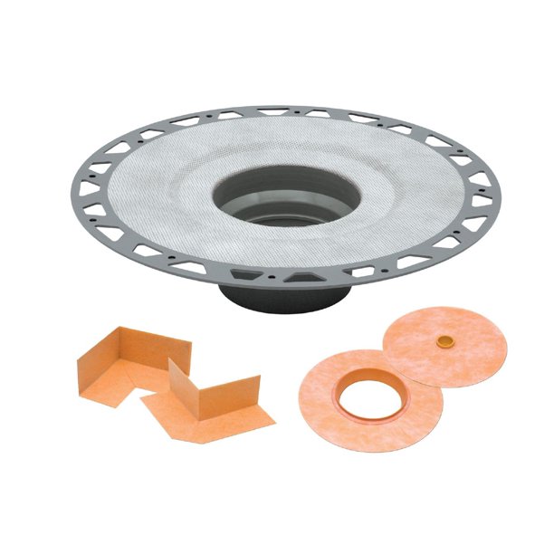 Kit de brida de PVC Schluter Kerdi-Drain para desagüe de ducha, salida de 2 pulgadas