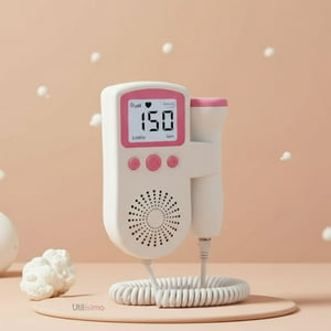 Line - Monitor Fetal Doppler Latidos Fetales Corazón Bebé Blanco Rosa
