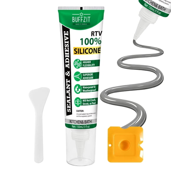 Sellador De Silicona 150 Ml Impermeable Flexible Gris