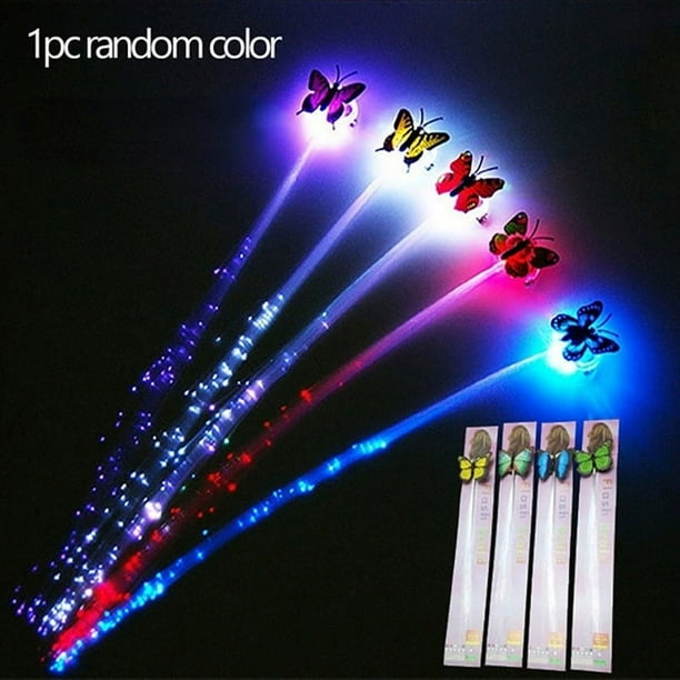 Led Light Up Fairy Hair Accessories Braid Extension Clips For Women Girls Party Favors Supplies Wig For Christmas Birthday